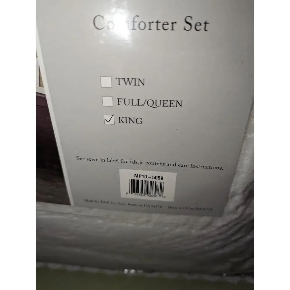 MADISON PARK BISMARCK KING COMFORTER SET PLUSH Faux Fur Bedspread and Shams
